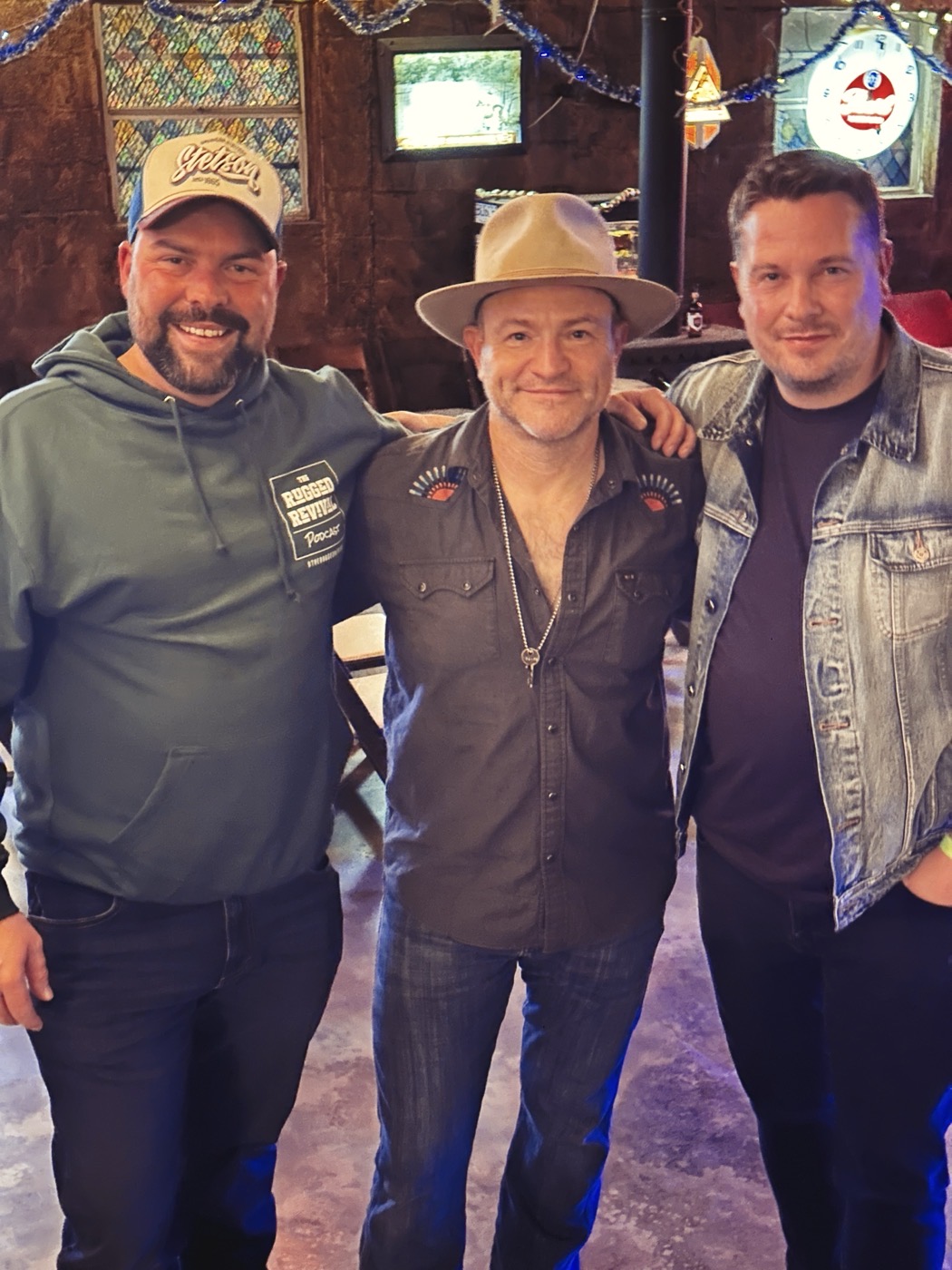 Rugged Ronnie and TJ with musician Adam Hood